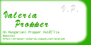 valeria propper business card